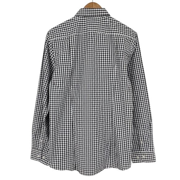 GALAXY BY HARVIC NWT Men's Plaid Long Sleeve Button Shirt Black White Medium - Picture 3 of 6